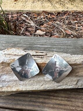 Large Sterling Silver Mexican Earrings
